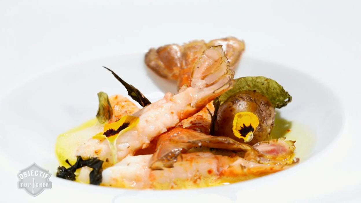 Objectif Top Chef : Les langoustines au beurre de yuzu de Valentin