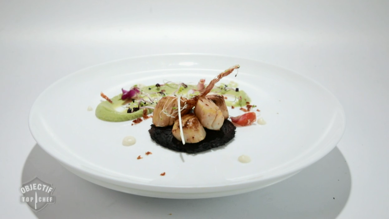 Objectif Top Chef : Les Saint-Jacques et boudin noir de Benjamin