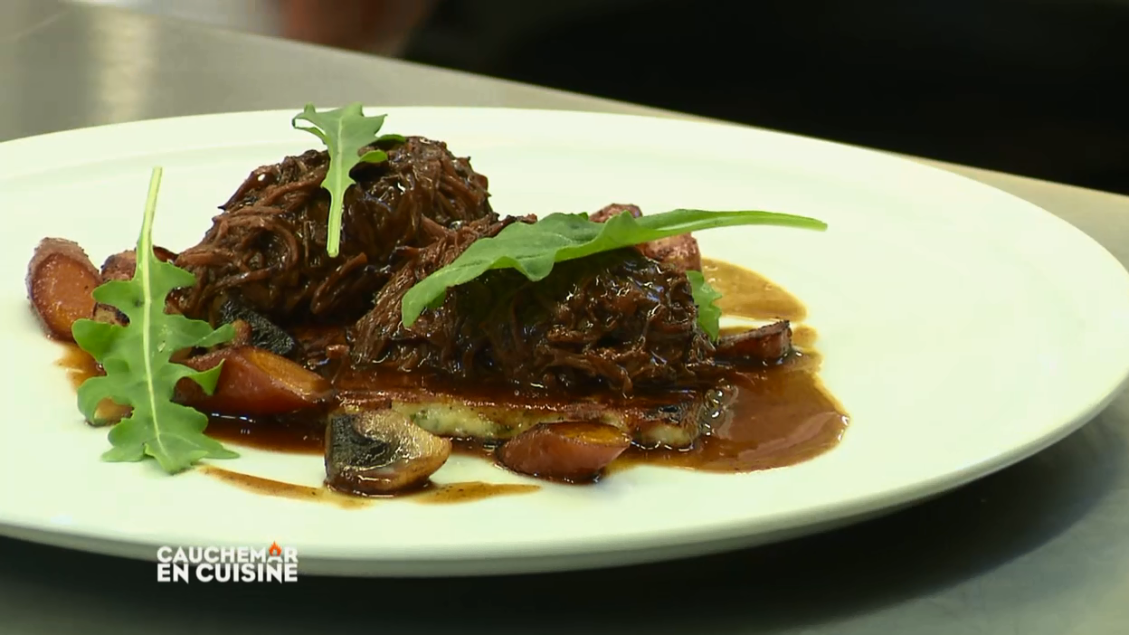 Cauchemar en cuisine avec Philippe Etchebest : L'effiloché de bœuf Bourguignon de Philippe Etchebest