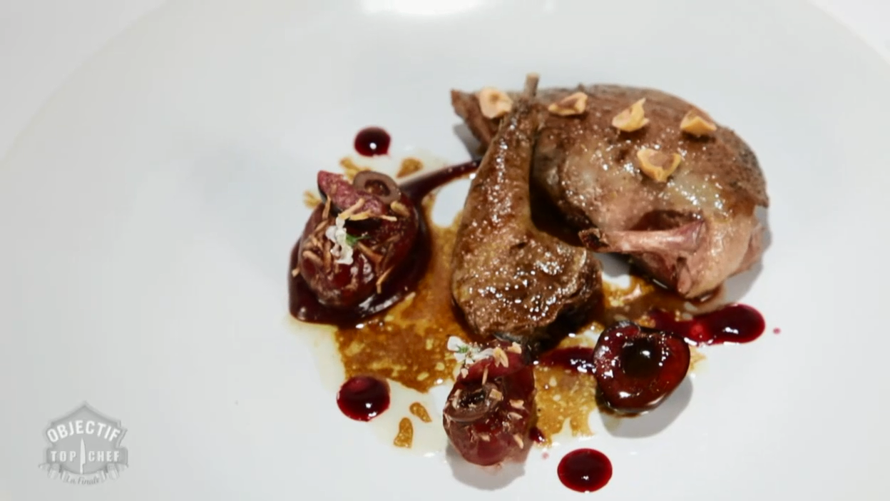 Objectif Top Chef : Le pigeon aux cerises, par Stéphanie Le Quellec
