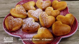 Le goûter de Roxane et Louane : les beignets en forme de coeur à la...