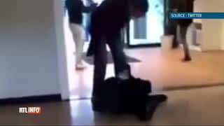 Anvers: une vidéo montre un professeur plaquer au sol un élève violent